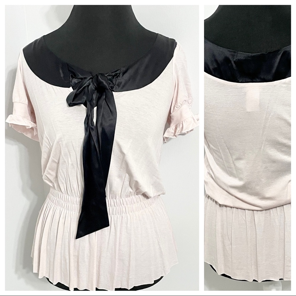 Shine cinch waist bow top detail L